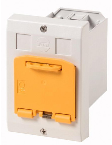 Coffret isolant montage encastré pour PKZ01 +VHI +dispositif de cadenassage jaune EATON E-PKZ01-SVB-V