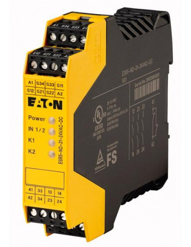 Modules de sécurité ESR5 24VDC/AC 3 circuits de validation 000118702 EATON ESR5 NO 31 24VAC DC