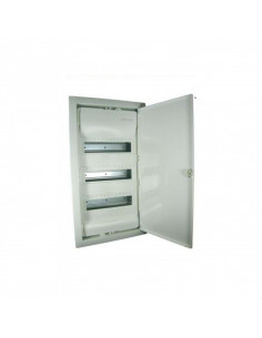 Coffret modulaire encastré 3 rangées 36+6 modules avec porte isolante galbée blanche LEGRAND 001513