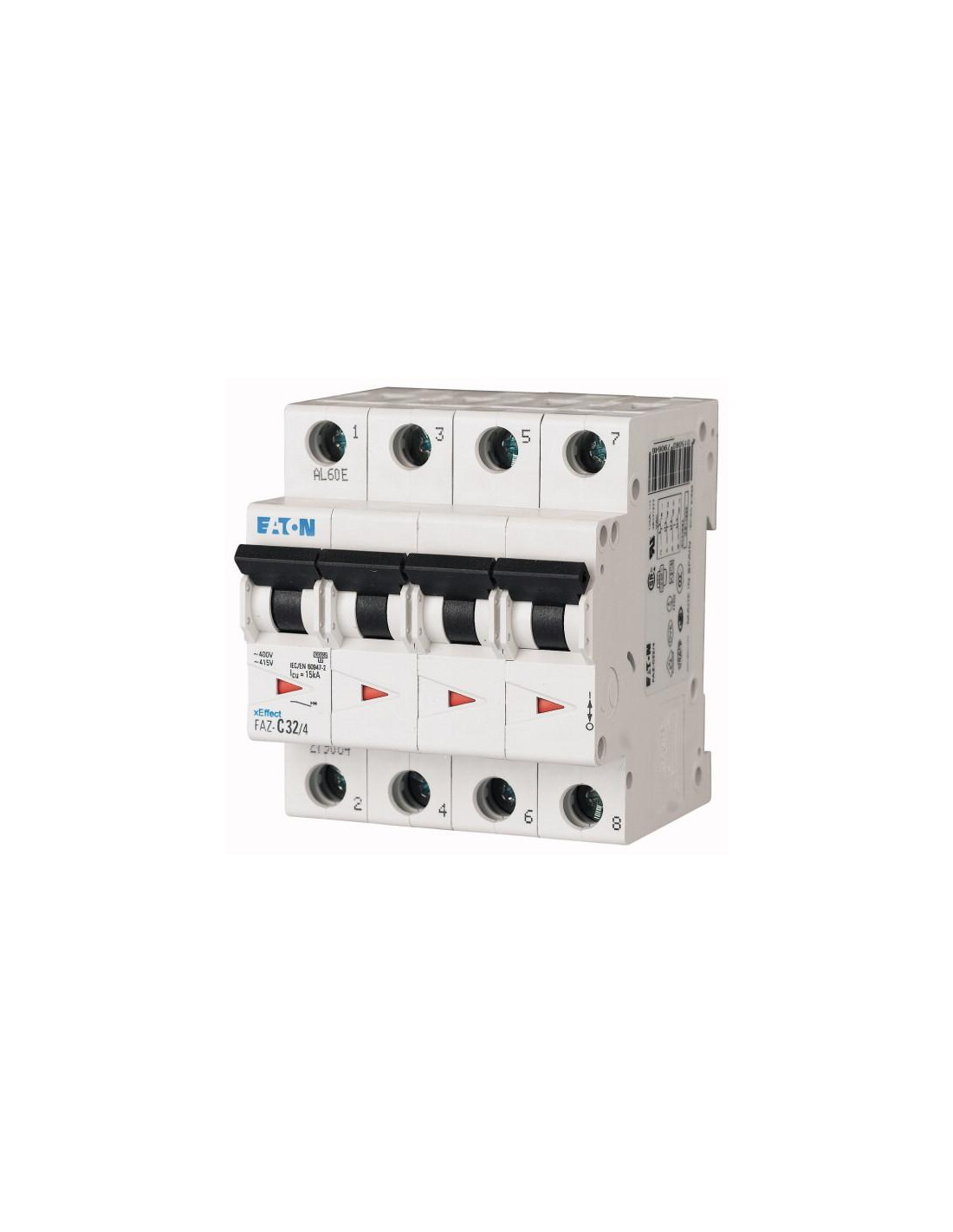 Disjoncteur FAZ 4P 15A 15kA (IEC/EN 60947 2) cbe B 000279034 EATON FAZ ...