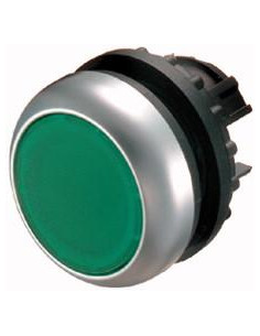 Bouton-poussoir lumineux plat vert à rappel 216927 EATON M22-DL-G 2