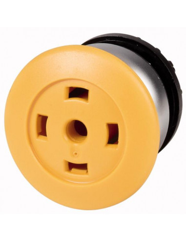 bouton poussoir « coup de poing » à rappel,lumineux jaune sans étiquette 000216738 EATON M22 DP Y X GVP