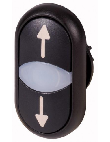 Bouton-poussoir double +voyant lumineux levier pivotant symbole flèche EATON M22S-DDL-S-X7/X7