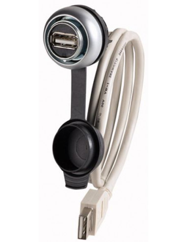 Élément frontal +USB 2 0 A/A avec câble de raccordement EATON M22-USB-SA