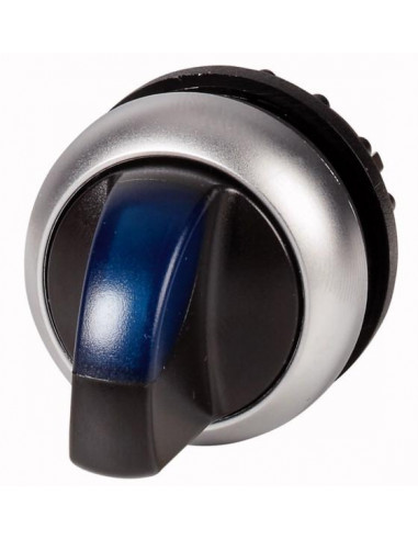 Commutateur rotatif 2 positions lumineux bleu EATON M22-WLKV-B