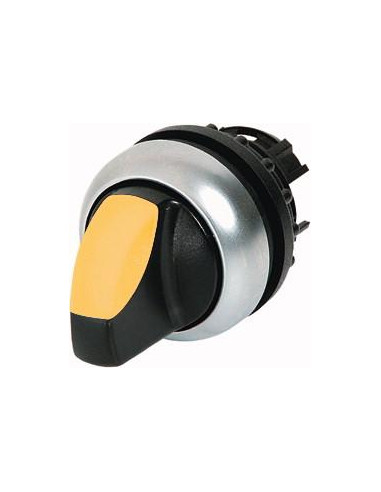 Commutateur rotatif lumineux 2 positions jaune à accrochage EATON M22-WRLK-Y