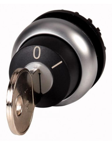 Bouton à clé à accrochage 2 positions I Collerette titane 000216888 EATON M22 WRS GVP