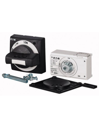 Poignée rotative à commande rompue sur porte noire verrouillable taille 1 000100675 EATON NZM1 XTVDV 0 NA