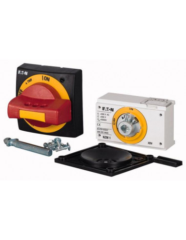 Poignée rotative à commande rompue sur porte rouge jaune taille 1 000279400 EATON NZM1 XTVDVR 0