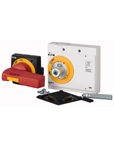 Poignée rotative à commande rompue sur porte rouge jaune taille 3 000279402 EATON NZM3 XTVDVR 0