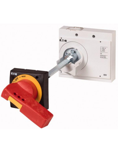 Poignée rotative à commande rompue rouge jaune max 60mm axe taille 3 000271514 EATON NZM3 XTVDVR 60
