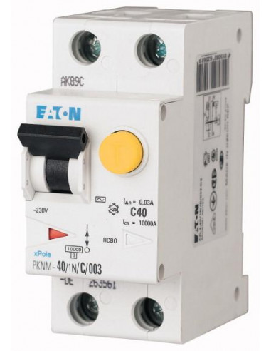 Disj. diff. PKNM 1P+N 40A 300mA/cbe C/AC 000236336 EATON PKNM-40/1N/C/03-MW