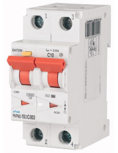 Disj. diff. 2X10A 30mA type AC/ cbe C 000111623 EATON PKPM2-10/2/C/003