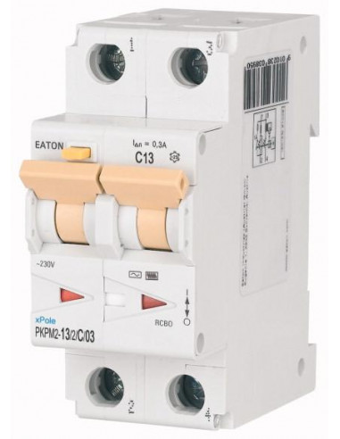 Disj. diff. 2X13A 300mA type AC/ cbe C 000111629 EATON PKPM2-13/2/C/03