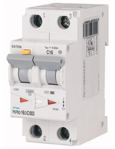 Disj. diff. 2X16A 30mA type AC/ cbe C 000111625 EATON PKPM2-16/2/C/003