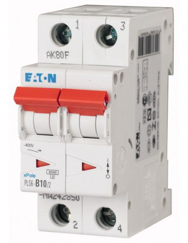 Disj. PLS 2X10A 6kA (EN 60898) cbe C 000242876 EATON PLS6-C10/2-MW