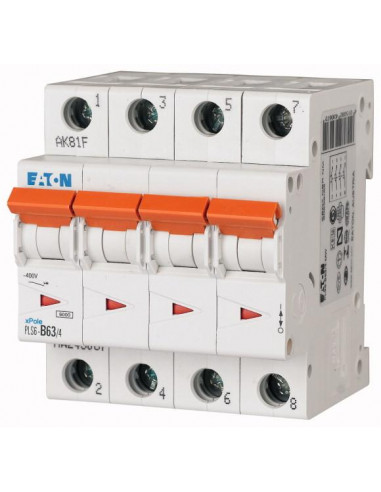 Disj. PLS 4X63A 6kA (EN 60898) cbe C 000243093 EATON PLS6-C63/4-MW