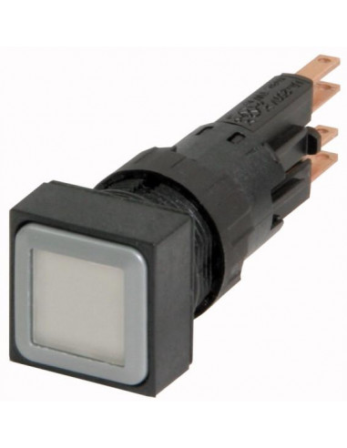 Bouton-poussoir lumineux blanc à accrochage EATON Q18LTR-WS