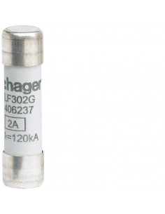 Cartouche fusible industrielle 10x38 gG 2A HAGER LF302G