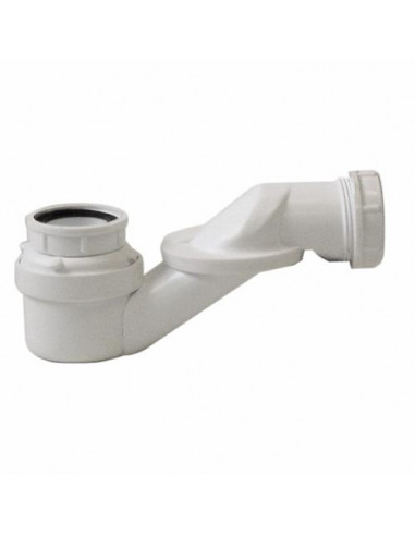 SIPHON DE BAIGNOIRE PLASTIQUE BLANC EXTRA-PLAT