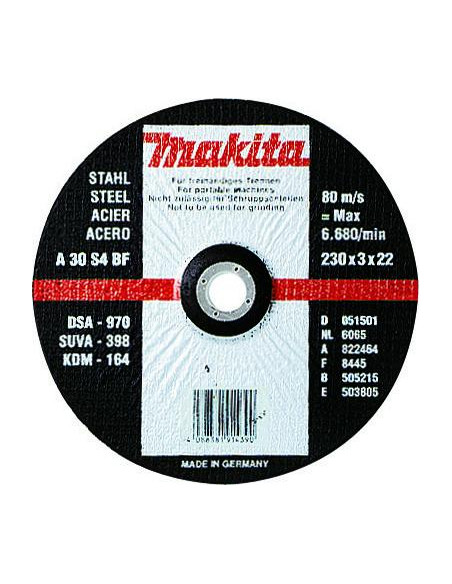 Disque à tronçonner métal pour meuleuses 125x22,23MM 2,5MM A30R MAKITA A-85313