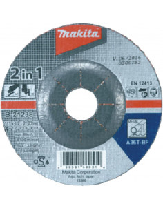 Disque 2 en 1 pour meuleuses d'angle 125X3,2 A36T MAKITA B-21244