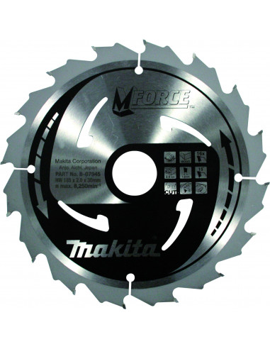 LAME CARBURE MFORCE BOIS 235X30MM 20D MAKITA B-31996