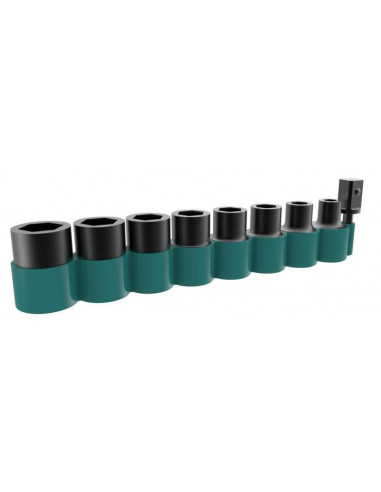 Jeu d’adaptateurs de 8 douilles avec adaptateur 3/8" MAKITA B-54651