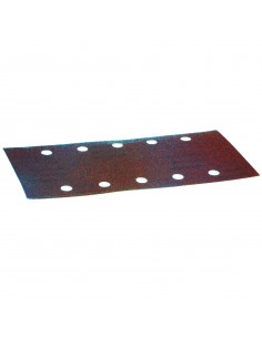 10 Feuilles rectangulaires abrasives 115x229 mm 5 + 5 trous Auto-agrippant Grain 80 MAKITA P-33196
