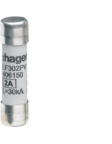 Cartouche fusible PV 10x38 mm 1000V DC 8A HAGER LF308PV