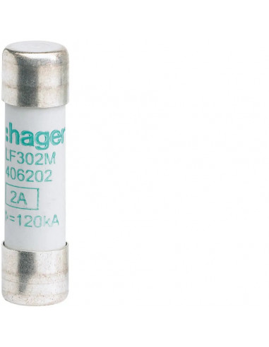 Cartouche fusible industrielle 10x38 aM 8A HAGER LF308M
