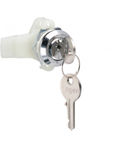 Serrure à clé livrée avec 2 clés pour condamner les trappes d'accès GTL HAGER FZ597