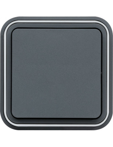 cubyko interrupteur va-et-vient encastré à griffes gris IP55 HAGER WNE001G