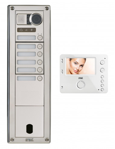 Kit Video Sinth Inox 6 Bp 2V URMET KVSI83/06