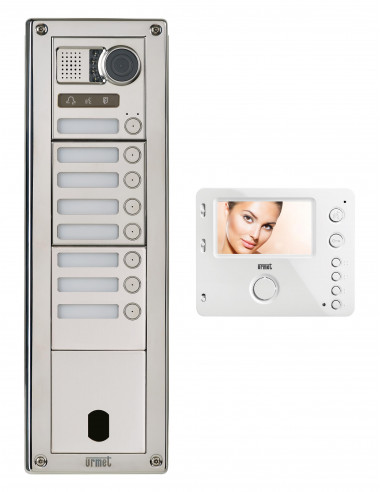 Kit Video Sinth Inox 8 Bp 2V URMET KVSI83/08