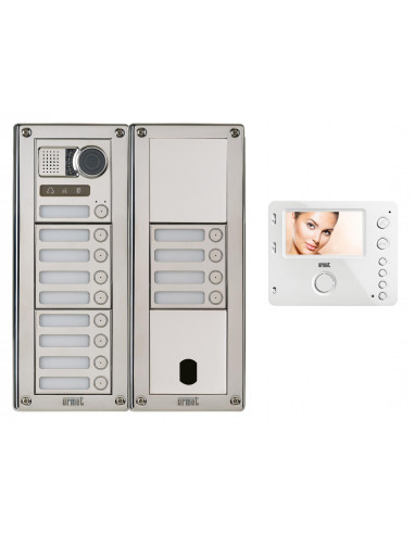 Kit Video Sinth Inox 10 Bp 2V URMET KVSI83/10