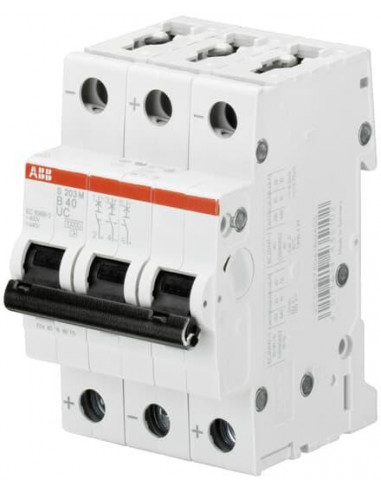 DISJONCTEUR DC (S203MUC) 3P 10KA 440VDC C-20A 2CDS273061R0204 ABB 381322