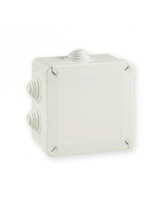 Boîte de dérivation étanche Pico 100x100 Prof. 50 grise à tétines IP55 960°C IBOCO B05534