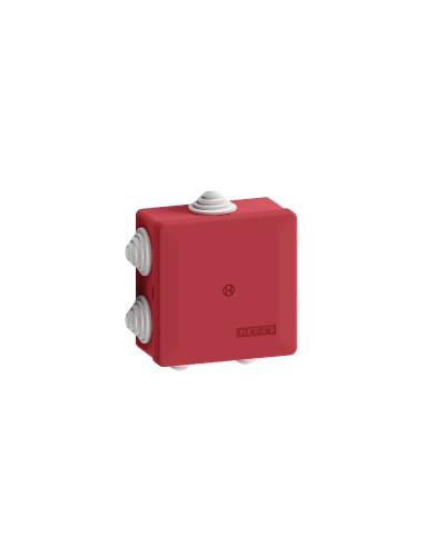 Boîte de dérivation étanche Pico 80x80 Prof. 40 rouge à tétines IP55 960°C IBOCO B05545