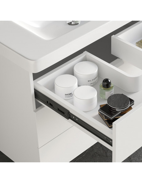 Paire de coulisses a billes pour tiroirs à sortie totale hauteur 45 mm EMUCA 3043114