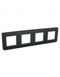 Plaque de finition horizontale Mosaic pour 4x2 modules noir mat LEGRAND 079008L