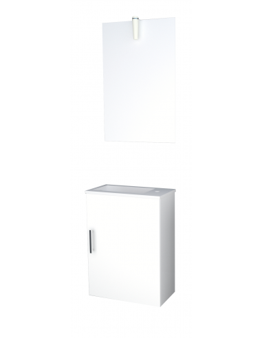 Pack Mble lave main à susp.40cm blanc NY 402511003