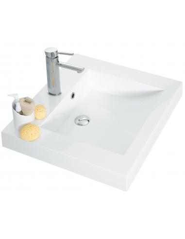 Plan vasque PMR résine synthèse blc 80cm 403511022