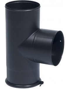 Té à tampon noir mat 150 TOLERIE EMAILLERIE NANTAISE 346401