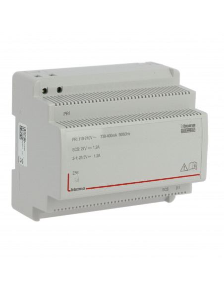 Alimentation BUS/SCS 1,2A 110-240V 6 modules DIN BTICINO BTE56