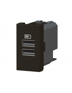 Chargeur 2 USB Type-A Mosaic 2 modules noir pour support LCM LEGRAND 077662L 2
