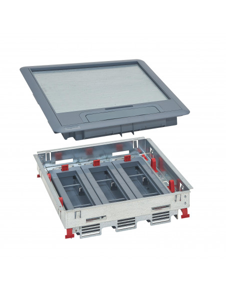 Kit boite de sol complet supports horizontaux 24 modules tous types de sol LEGRAND 088011