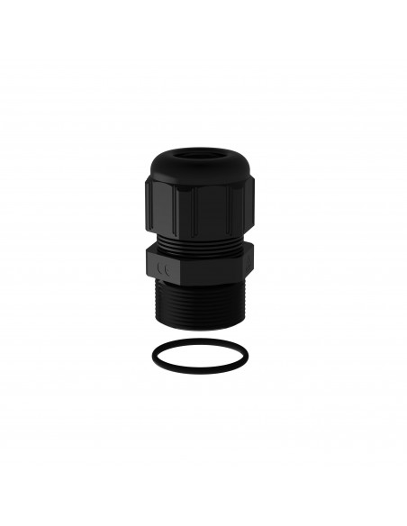 Presse-étoupe plastique IP68 ISO16 noir RAL9011 LEGRAND 381559