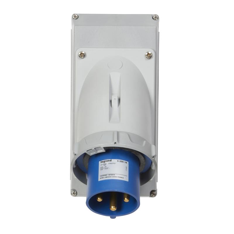 SOCLE CON. 63A 2P+T 230V IP67 LEGRAND 555514