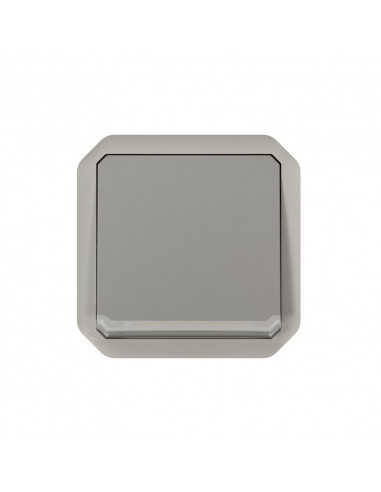 Va-et-vient témoin avec voyant étanche Plexo 10AX avec enjoliveur finition gris LEGRAND 069512L